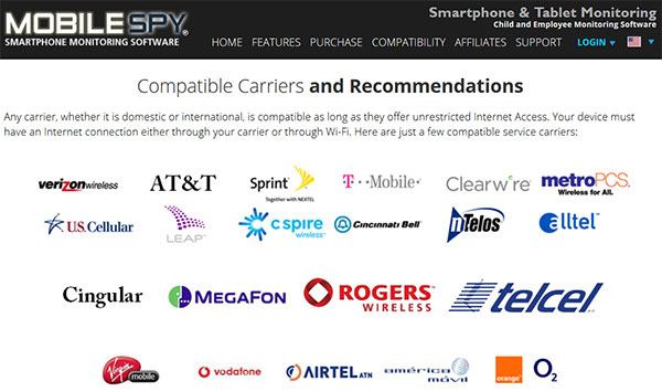 Mobile Spy Compatibility